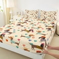 thumbnail image 3 of Feelyou Funny Dachshund Lover Bed Sheets, Kawaii Dog Animal King Sheets, Cartoon Love Heart Sheet Set, Luxury Bedroom Decor, 4pcs, 3 of 7