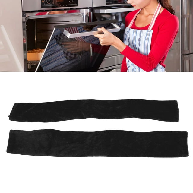 Refrigerator Door Handle Covers, 2PCS Polyester Cotton Machine Washable Dishwasher Door Cloth Protector for Oven Black,Red,Gold,Grey,White