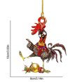 thumbnail image 2 of De Pollo Con Gorro Navideño, Bufanda, Adorno Colgante Para Árbol De Navidad, Decoración Para Fiesta Navideña Serendint HA040077-03, 2 of 6