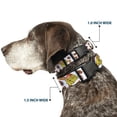 thumbnail image 2 of The Flintstones Pet Collar, Dog Collar Plastic Buckle, Cocoa Pebbles Logo and Cereal Pebbles Scattered White Browns, 9.5 to 14.5 Inches 0.5 Inch Wide, 2 of 8