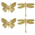 2Pcs Brass Drawer Pull Knob Gold Dreeser Handle，Dragonfly