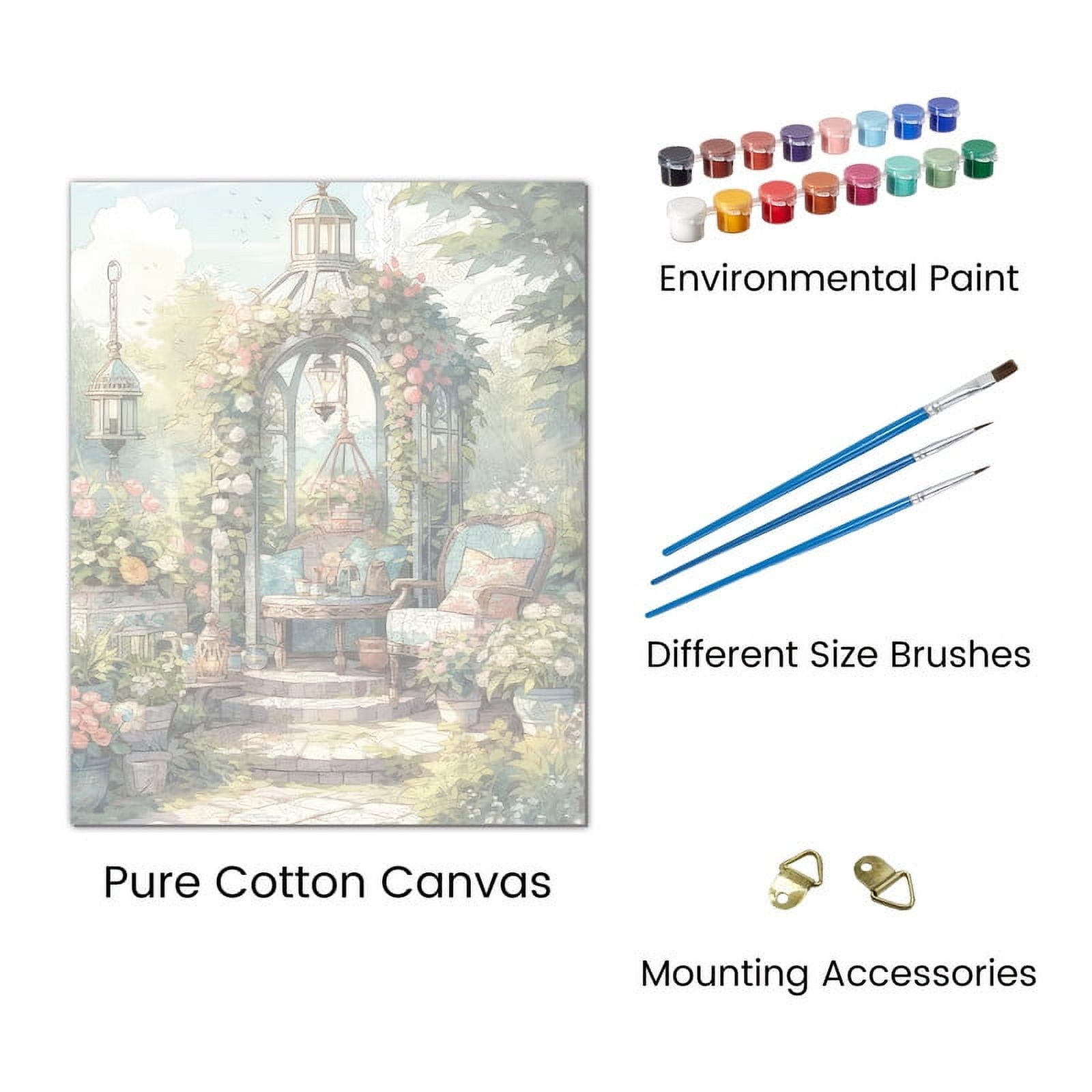 Paint by Number DIY Paint by Numbers Kit for Kids & Adults Beginner DIY Acrylic Painting Kits, 16x20 inch （Castle in the Snow）