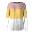 thumbnail image 5 of Womens T Shirts Long Sleeve Top Round Neck Basic Fashion Printed Tshir Thumbhole Tunic Tshirts, 5 of 5