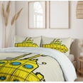 thumbnail image 6 of Ambesonne Yellow Submarine Duvet Cover Sets, Grunge Style, 2-Queen, Grey Yellow Blue, 6 of 6