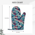 thumbnail image 2 of Hirioo Fish In The Wave for Silicone Oven Mitts for BBQ, Baking, Cooking, Set of 2, Heat Resistant 260℃, Non-Slip Kitchen Essentials, 2 of 6