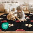 thumbnail image 4 of ODIKA 5'x7' Washable Area Rug Record Symbols Nostalgic Phonograph Discs Arrangement Retro Vinyl for Guest Room, Lounge, Apartment, Non-Slip Low Profile, Stain Resistant, 4 of 7
