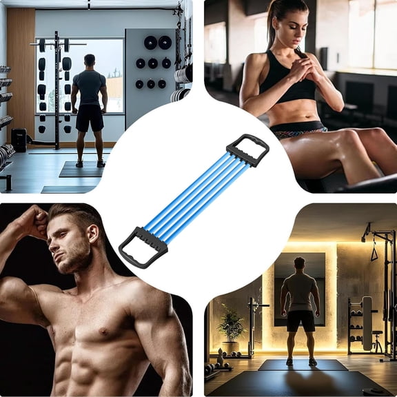 Fitness Elastic Resistance Rope | Adjustable Chest Expander for Arm Workout | Ergonomic Exercise Bands for Strength Training at Home and Outdoors
