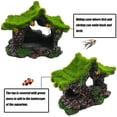 thumbnail image 2 of Casa de decoración de acuario Casa de escondite hueco de resina, Betta Fish Log Driftwood Accesorios Cueva Ornamento Tanque Pequeño escondite de peces con musgo Namotu DLM323, 2 of 6