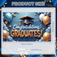 thumbnail image 2 of Gold Theme Graduation Banner Pink White Balloons Grad Party Backdrop Star Decor Graduation Cap Design Graduation Background for Graduation Party College Graduation Photo Shoot, 2 of 9