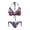 Red Floral Print, variant on Women's Halter Neck Two Piece Triangle Bikini Set Tropical Hibiscus Floral Print Sexy Tie Side Bathing Suit for Beach & Vacation