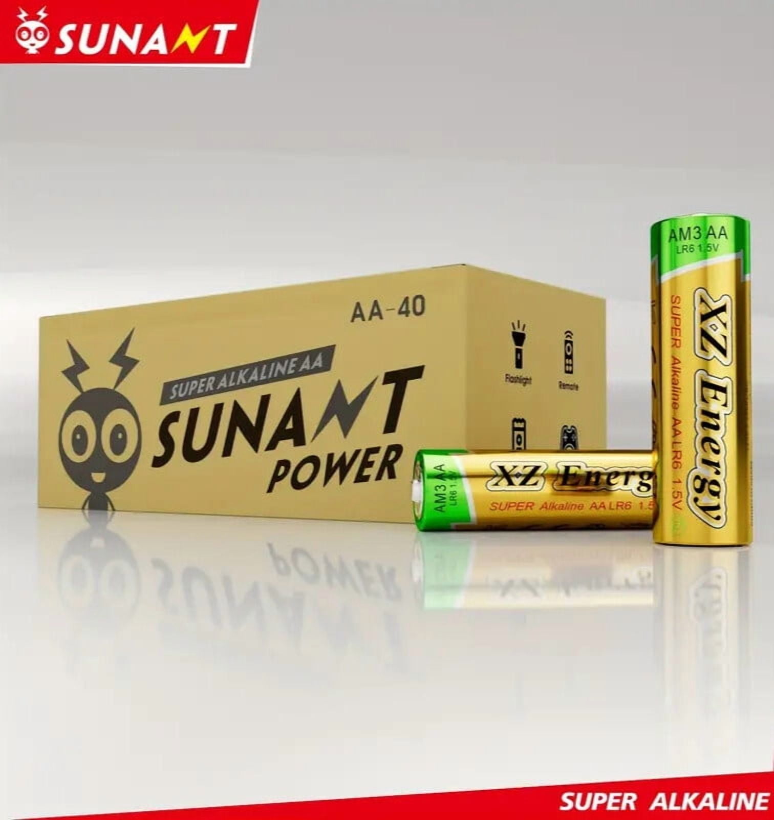 Super Alkaline Power AA Battery(40PCS), Double A Long Acting Alkaline Battery, Suitable For Home And Office Equipment