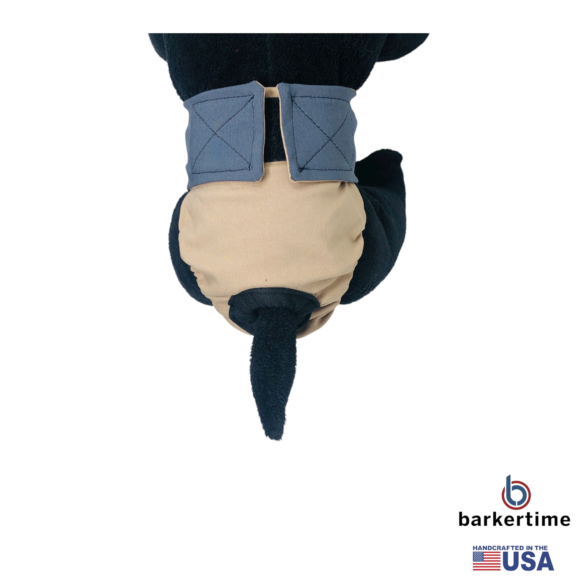 Barkertime Charcoal Gray on Brown Dog Diaper