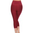 thumbnail image 3 of Women’s Active Compression Capri Leggings (Wine, Medium/Large), 3 of 3