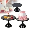 thumbnail image 5 of Cake Stand Home Party Dessert Table Display Rack Dessert Cake Tray Cold Meal Tea Break Table Afternoon Tea Center Rack Metal (dangaotai-lanse,(S M L) 3 PCS SET), 5 of 7