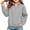 Gray, variant on Girls Quarter Zip Sweatshirt Long Sleeve Turtleneck Fashion Casual Kids Pullover Tops Gray 9-10 Years
