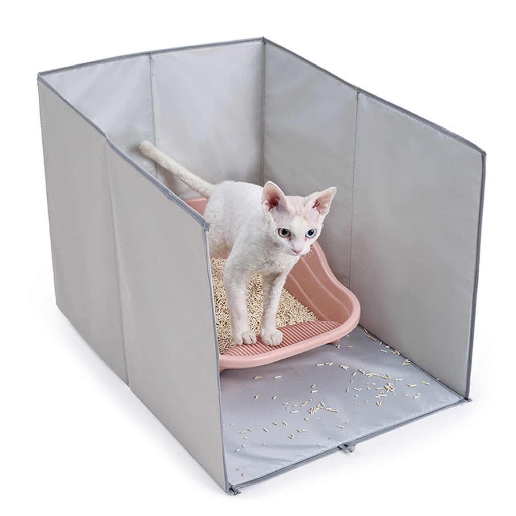 Splash Proof Litter Tray Barrier PVC Coating Protector Mat For Pet Litter Box