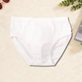 thumbnail image 6 of oelaio Boys Cotton Underwear Panties for Kids Solid Color Briefs Bottoms Breathable Soft Jock Straps White XL, 6 of 7