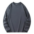 thumbnail image 2 of biudgviw Big and Tall Shirts for Men Lightweight Cotton Crewneck Soft Basic Tees Classic Fit Long Sleeve Casual Loose Tops L-6XL, 2 of 7