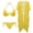 Banana, variant on Gothic Bat Bikini Sets for Women 3 Piece Swimsuit Halter Triangle String Bikini Tie Side Bottom Cheeky Swimwear with Wrap Skirt Sheer Beach Coverup Shawl Loose Swimwear Cardigans