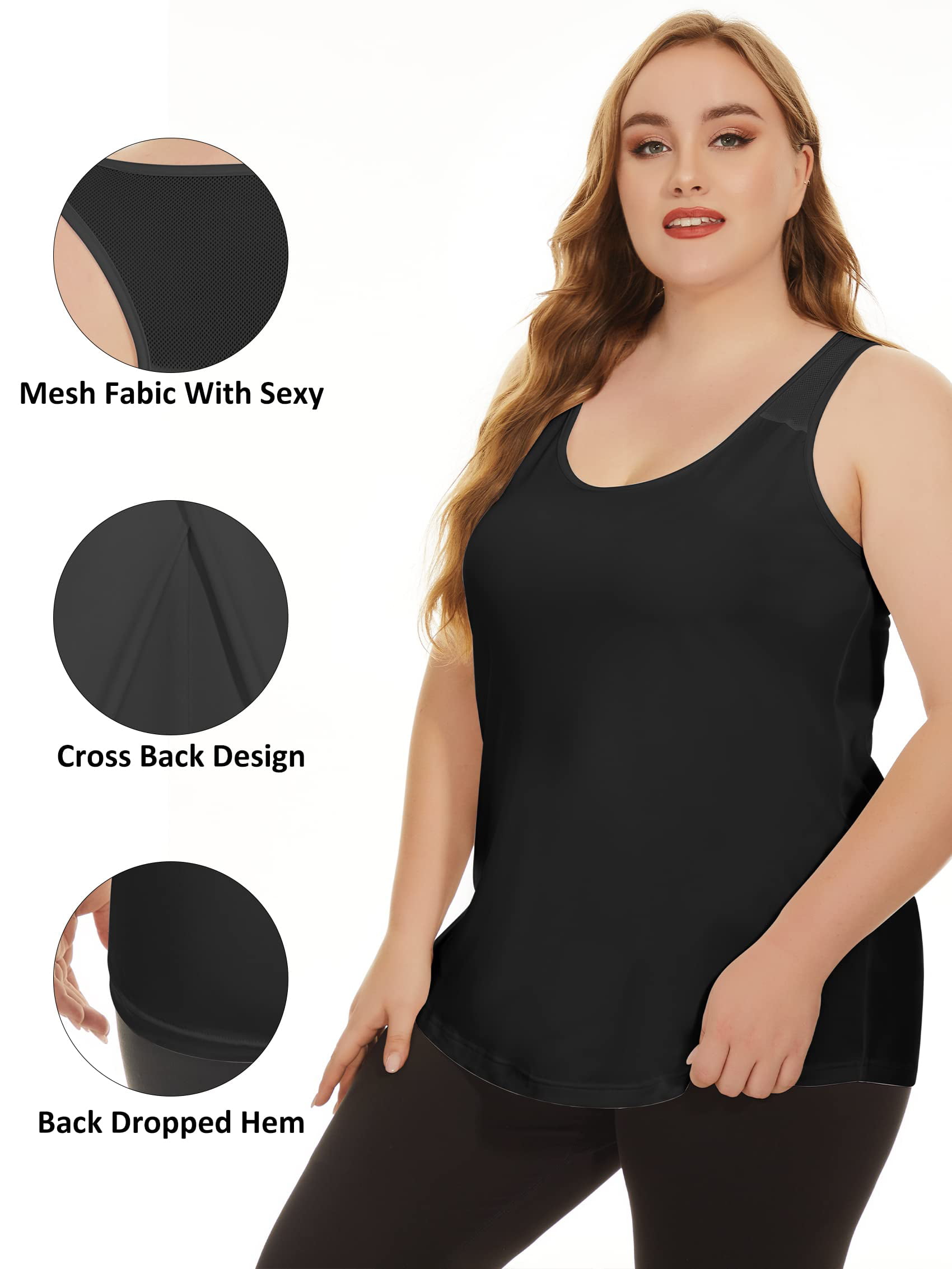  Pgyong Plus Size Tops For Women Workout Tops For Women