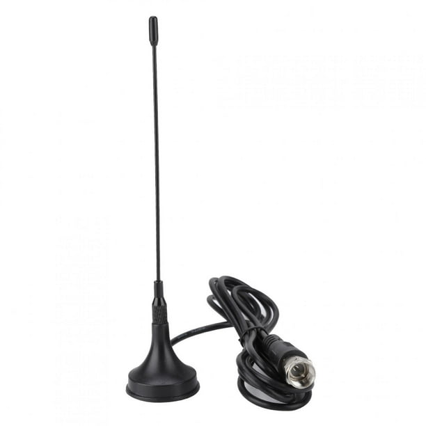 Antena de TV inalámbrica con ventosa DVB-T de 1,5 m y varilla de 12 cm, para interiores