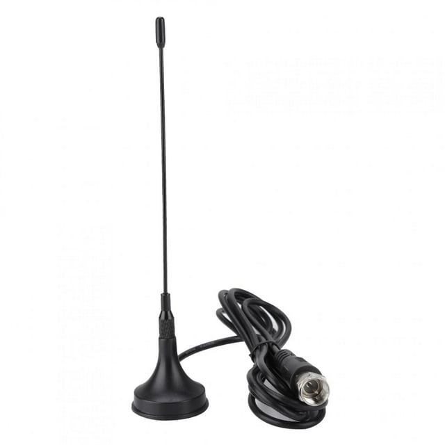 Antena de TV inalámbrica con ventosa DVB-T de 1,5 m y varilla de 12 cm, para interiores