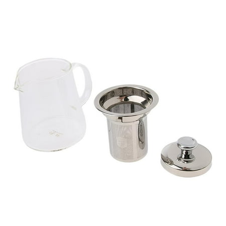 

Heat Resistant Glass Tea Pot with Filter Set Teapot Kettle 400ml