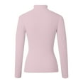 thumbnail image 3 of UJNDER Women's Fashion Long Sleeve Turtleneck Solid Color Sweater Sheep Loose Knit Pullover Top Light Purple S, 3 of 4