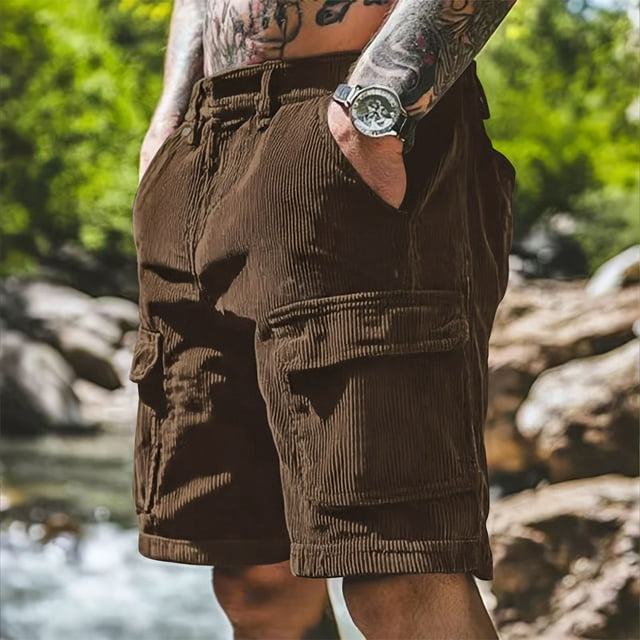 Ceisia Men's Relaxed Multi-pocket Cargo Gift Casual Shorts Abrasion-resistant 3D Pockets Multi-Color