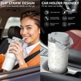thumbnail image 5 of Floral 30oz Handheld Travel Tumbler with Handle – Double Wall Stainless Steel Insulated Cup, Flip Straw Lid, Leak-Proof & BPA-Free, Durable Hot & Cold Drink Mug,Thanksgiving, Xmas, Spring ,Flower, 5 of 6