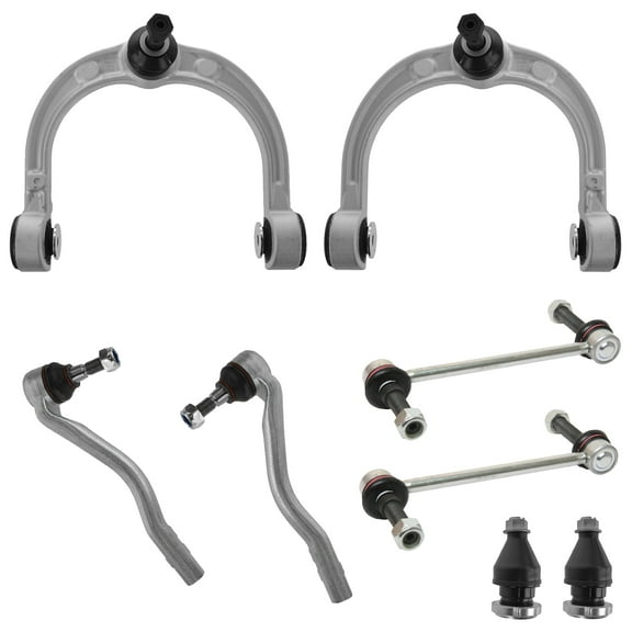 TRQ Front Control Arm Ball Joint Tie Rod Sway Bar Link 8pc Kit for Mercedes PSA58814