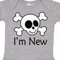 thumbnail image 4 of Inktastic I'm New Cute Skull Baby Boys or Girls Baby Bodysuit, 4 of 5