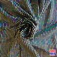 thumbnail image 3 of Micro Rectangular Reflective Hologram Sequins Stretch Fabric 54" Wide Black By The Yard, 3 of 5