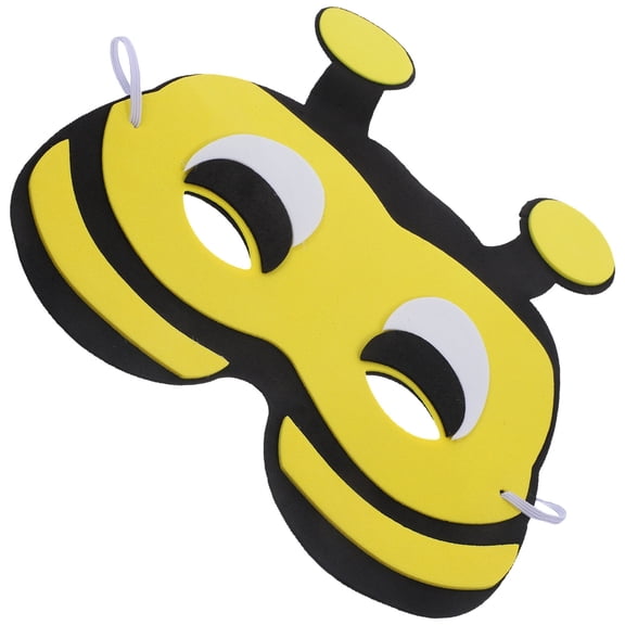OULII Cosplay Bee Mask Yellow Half Face Eye Mask for Jungle Themed Party 1Pcs