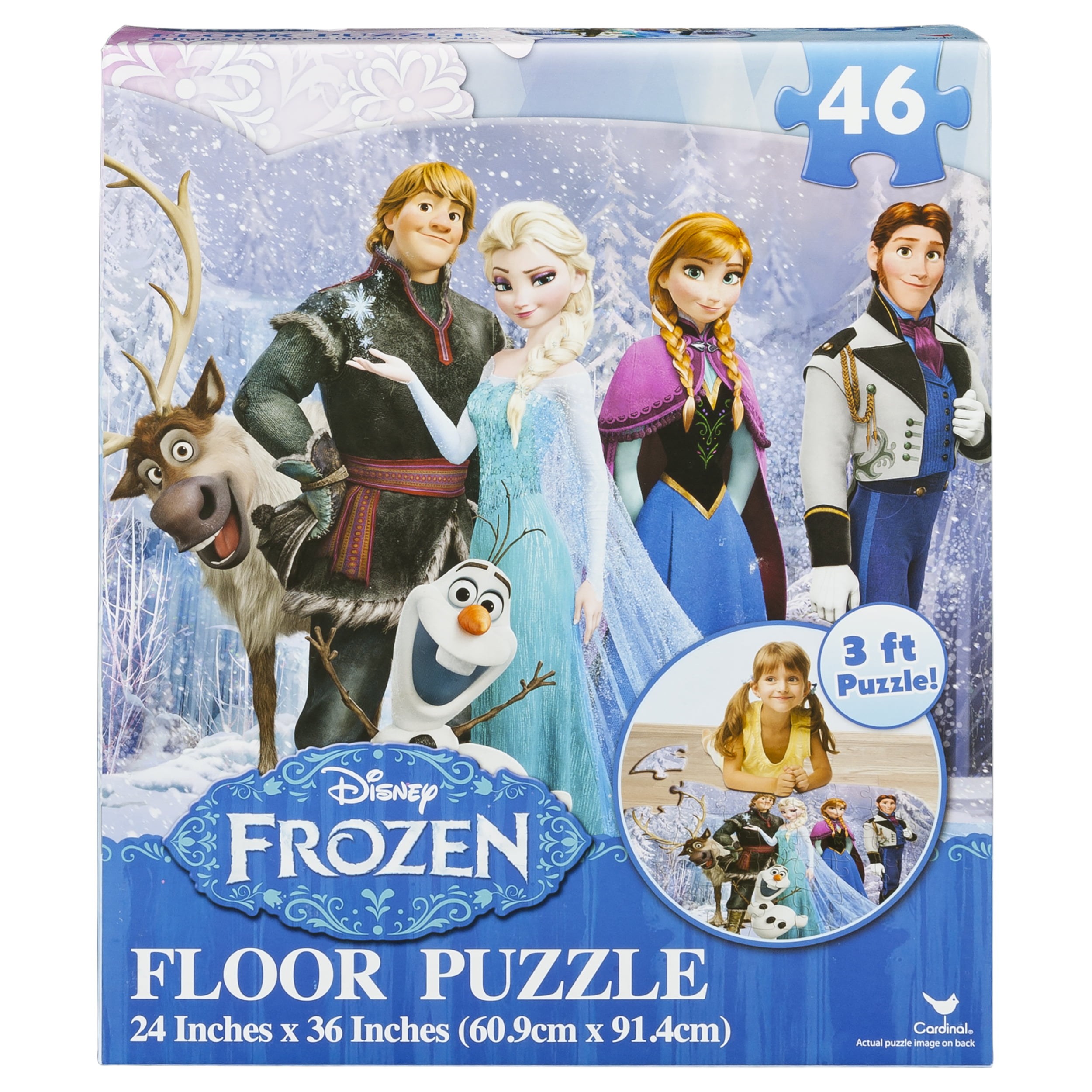 Disney Frozen 46 Pcs Floor Puzzle 3 Feet Jigsaw Learning Kids Game 24x36 for sale online 