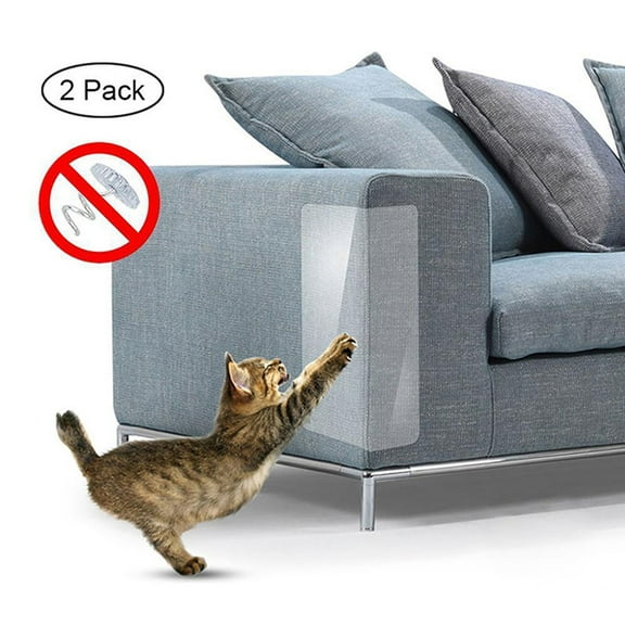 TRARIND 【New Upgrade】2PCS/Set Cat Scratch Furniture Clear Premium Heavy Duty Flexible Vinyl Pet Couch Protector Guards for Protecting Your Furniture Stops Scratching Cats Furniture Protector