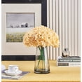 thumbnail image 4 of 10 flores de hortensia artificiales de seda ruborizadas con tallos para decoración del hogar, fiestas de bodas, 4 of 6