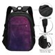 thumbnail image 3 of Disketp Black Dark Blue Purple Mochila de Viaje Estampada para Laptop con Puerto de Carga USB, Mochila Impermeable para Computadora – Regalo para Hombres y Mujeres, 3 of 7