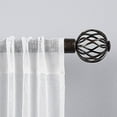 thumbnail image 2 of Exclusive Home Ogee 1" Curtain Rod and Finial Set, Matte Black, Adjustable 66"-120", 2 of 6