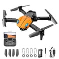 thumbnail image 2 of Cateissary Dron de fotografía aérea con WiFi de 2,4G, cuadricóptero plegable con Control remoto inalámbrico para interiores y exteriores, Accesorios para aéreos Naranja Tipo 3, 2 of 6