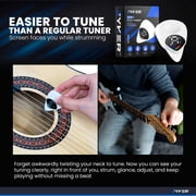 Jyker USA Guitar Tuner Pick 2-in-1 - Digital w/LED Screen, 12 Step Scale, for all String Instruments