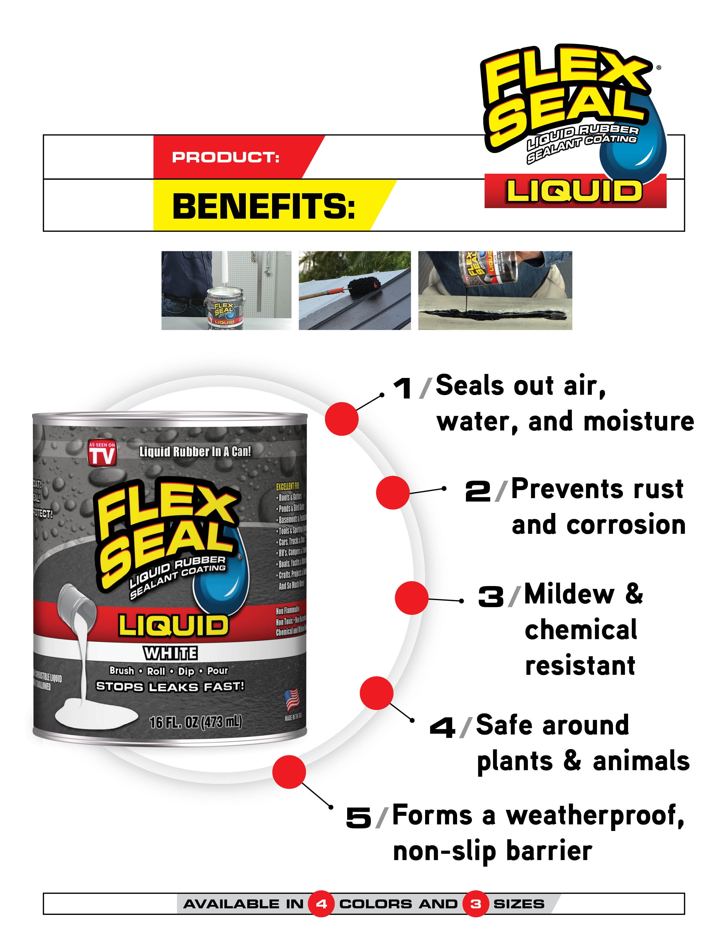 Flex Seal Liquid Rubber Sealant Coating 1 gal. Black Can