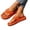 Orange, variant on Women's Thick Platform Flip Flops Soft Leather Strap Casual Summer Beach Non Slip Chunky Sole Slip on Daily Wear Thong Sandals Pink 39(US-7.5)
