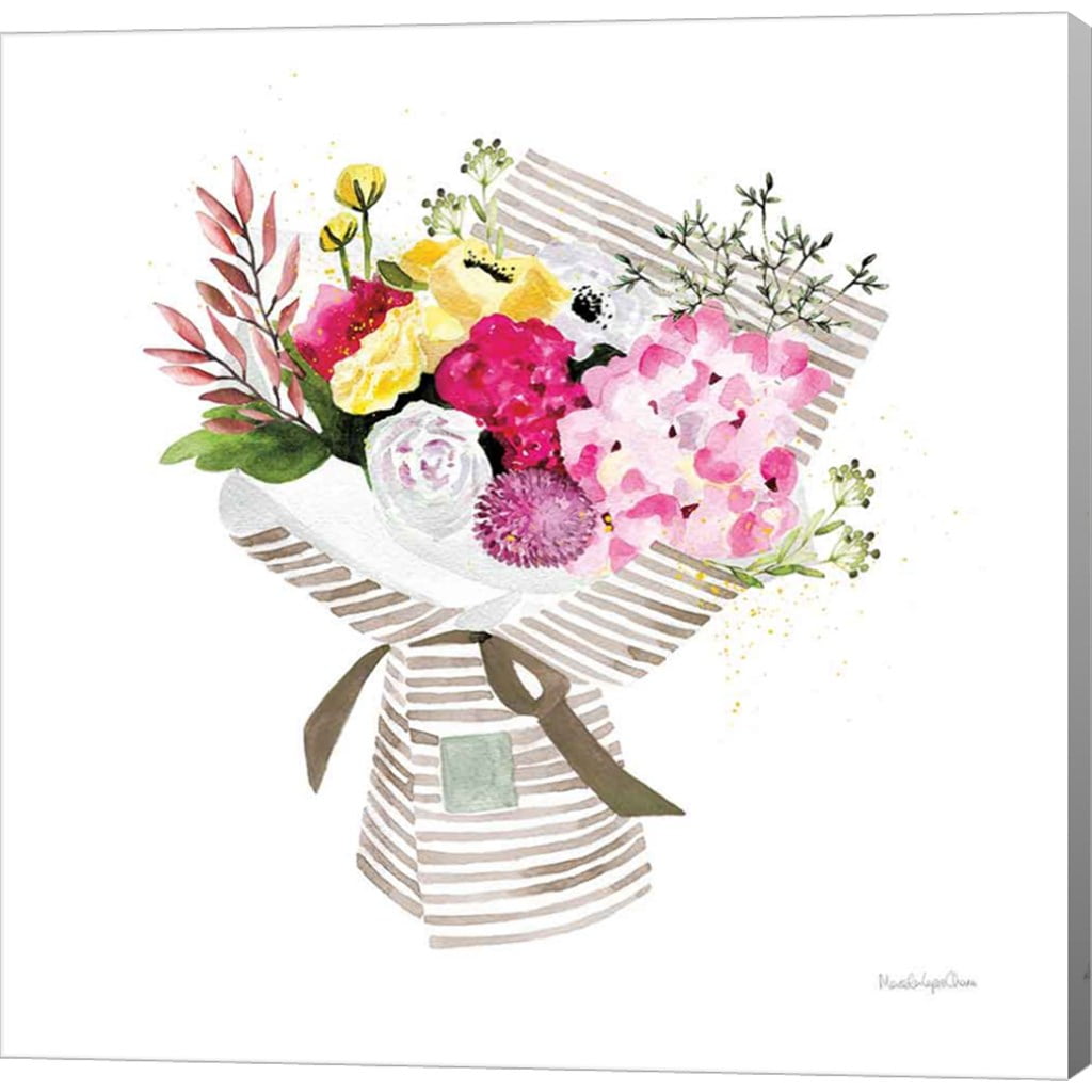 Bloom with Grace Floral Canvas Wall Art, 12 x 12