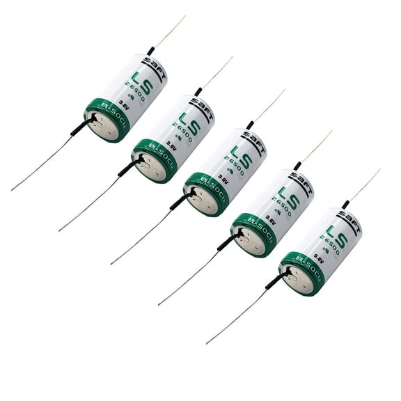5x SAFT LS26500_AX Size C 3.6V 7700mAh Primary Lithium Cell