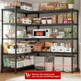 thumbnail image 2 of REIBII 68.9"W Heavy Duty Storage Shelves 72.4"H Wire Shelving Unite 5-Tier Adjustable Metal Shelves Garage Shelving Steel Shelf for Kitchen Pantry Basement,Black, 2 of 9