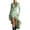 #480-Green, variant on AUNVITO Women's Bohemian Flounce Hem V-Neck Long Sleeve Dress with High-Low Asymmetrical Hem Soft and Stretchy Fabric Casual and Elegant Style