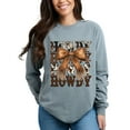 thumbnail image 2 of Coquette Howdy Stacked - Women's Garment Dyed Long Sleeve Graphic T-Shirt, 2 of 19