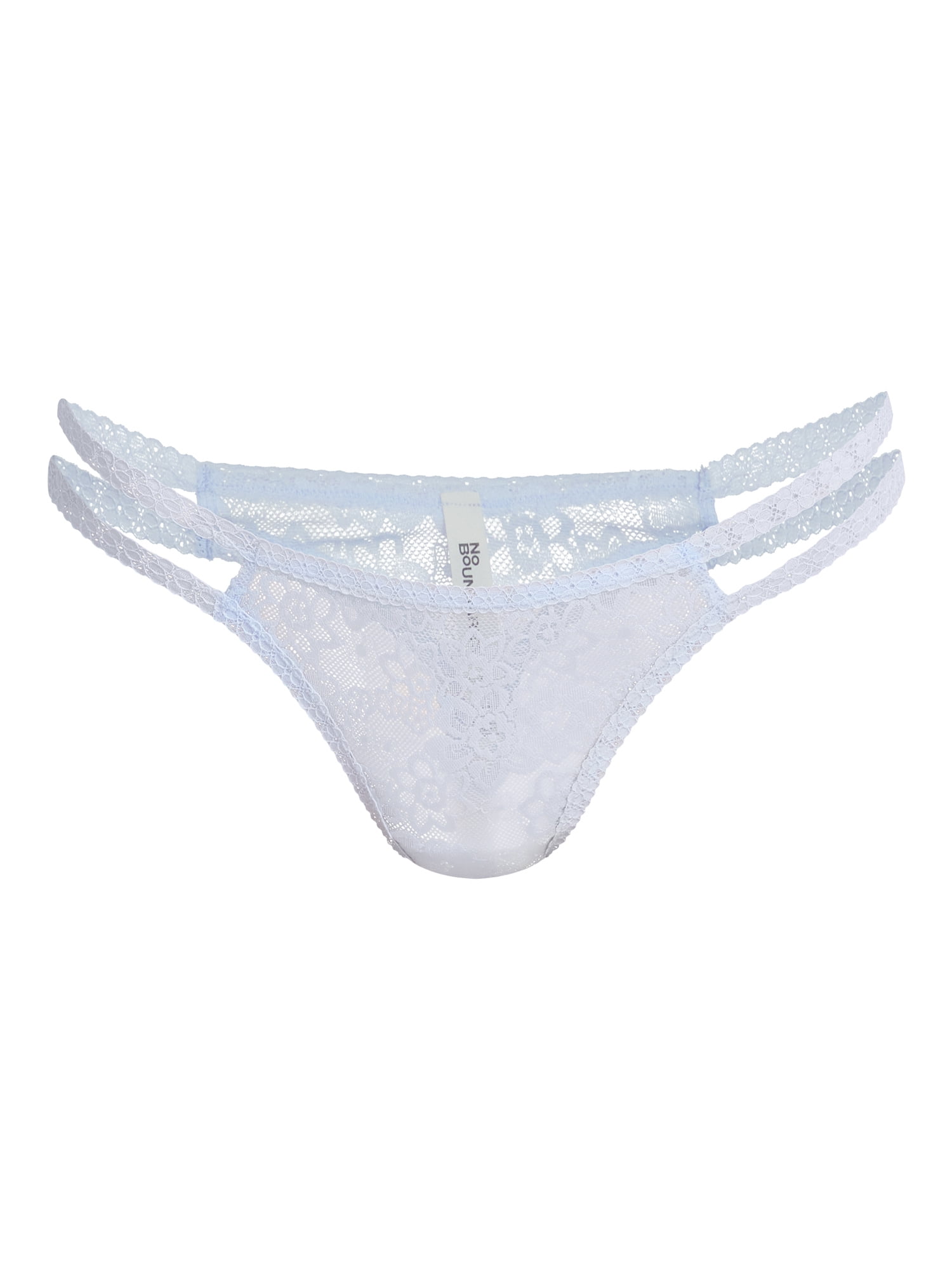 No Boundaries Strappy Lace Thong Panties, 3-Pack, Women's XS-XXXL