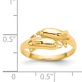 thumbnail image 3 of 14k Yellow Gold Sea Dolphin Ocean Fish Beach Nautical Ring Animal Shell Life, 3 of 9